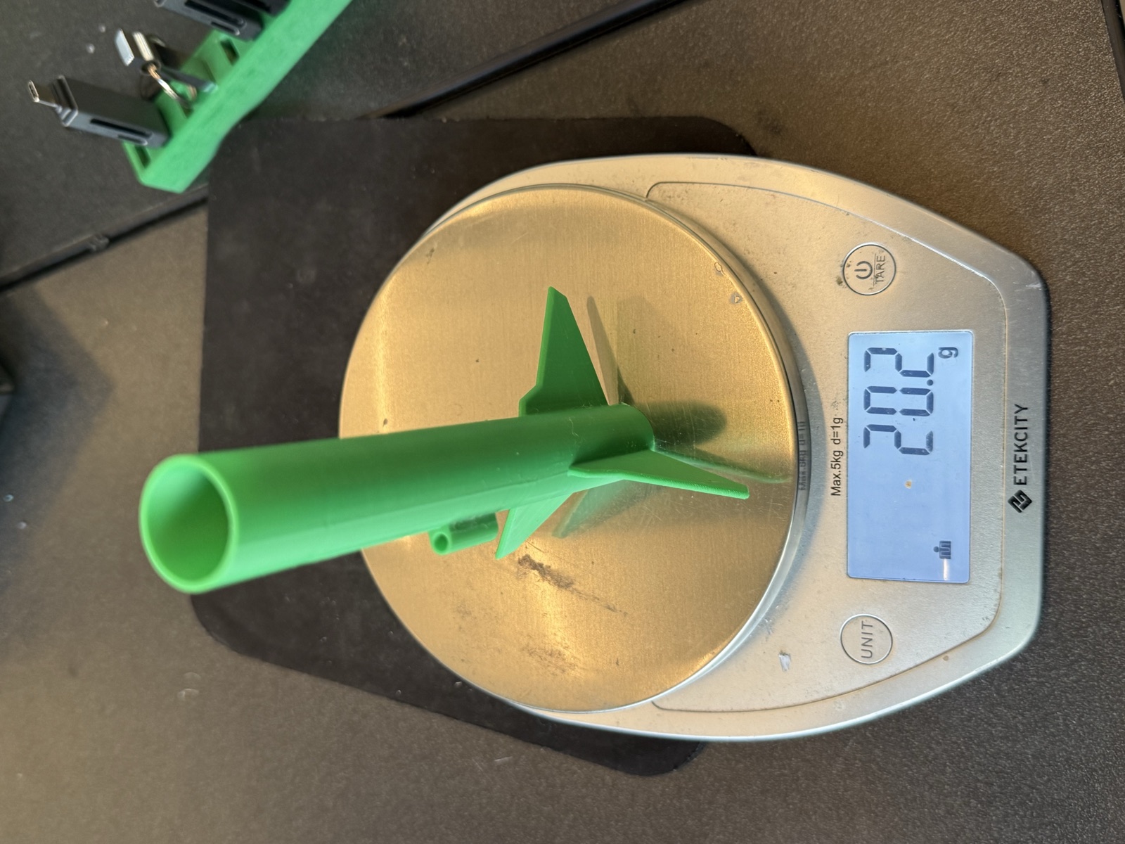 Weighing rocket components for OpenRocket simulation input