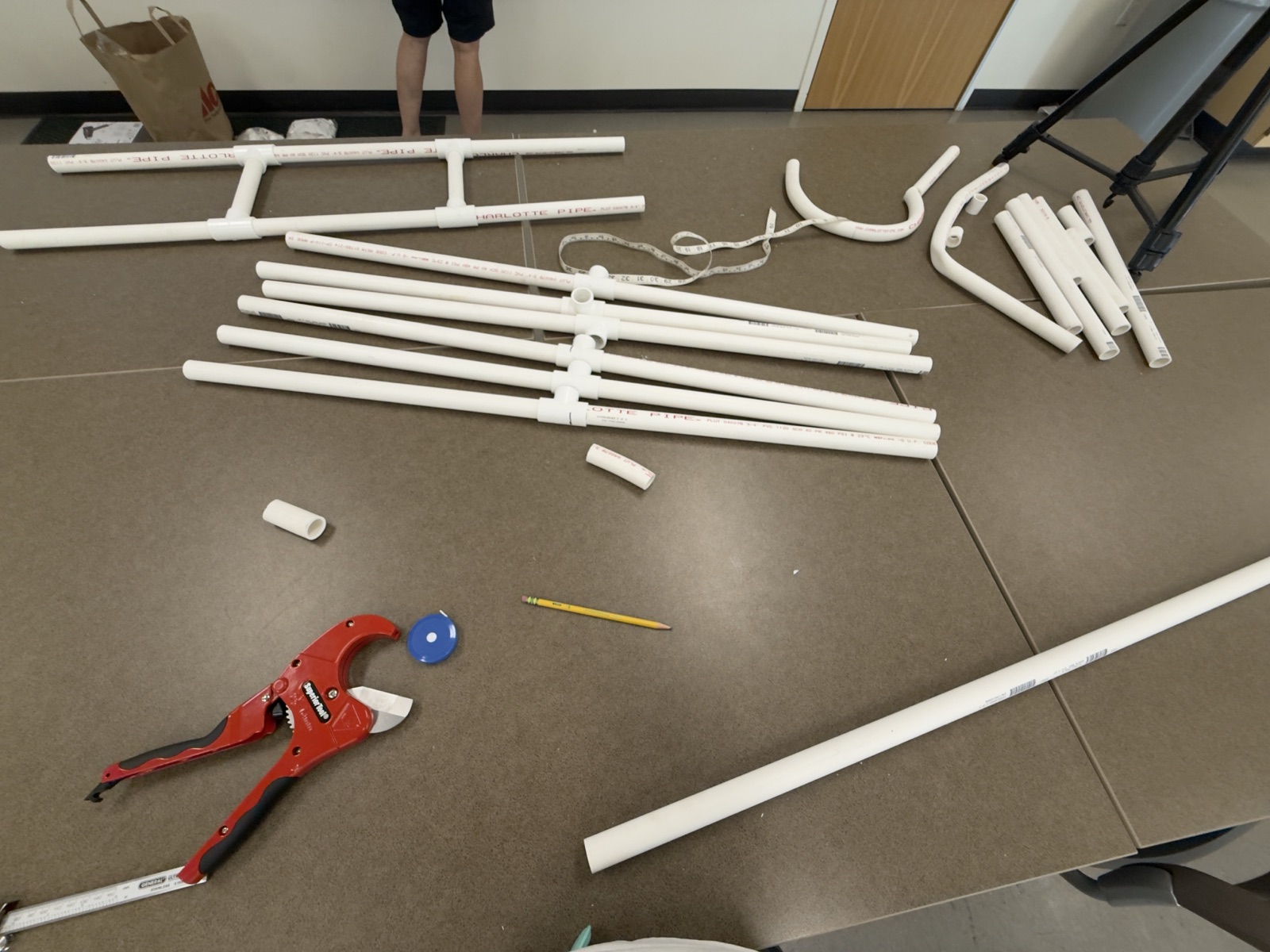 PVC structural tube members for the submersible frame