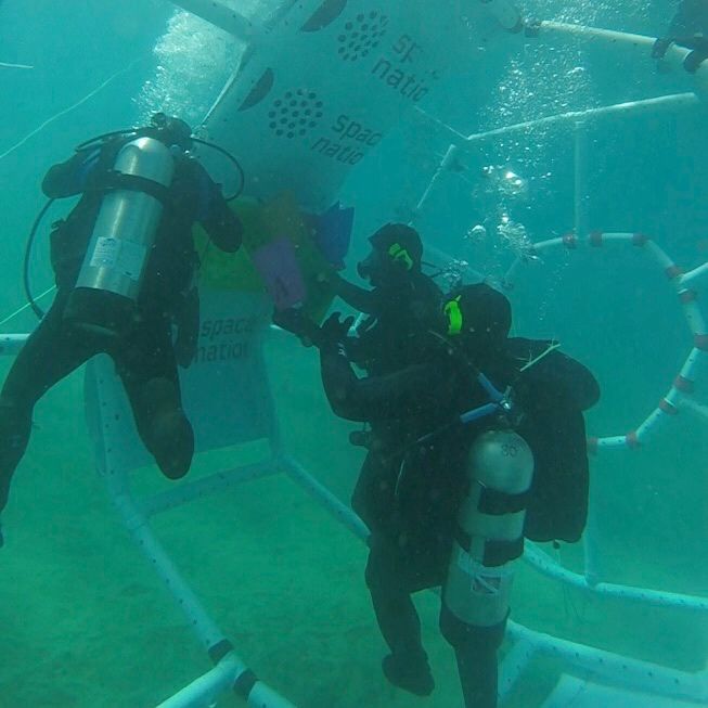 Career astronaut candidates training with SubX V2