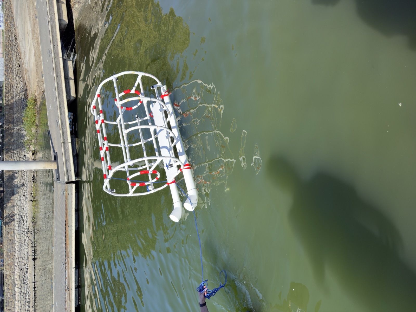 Prototype deployment buoyancy test in Clear Lake CA