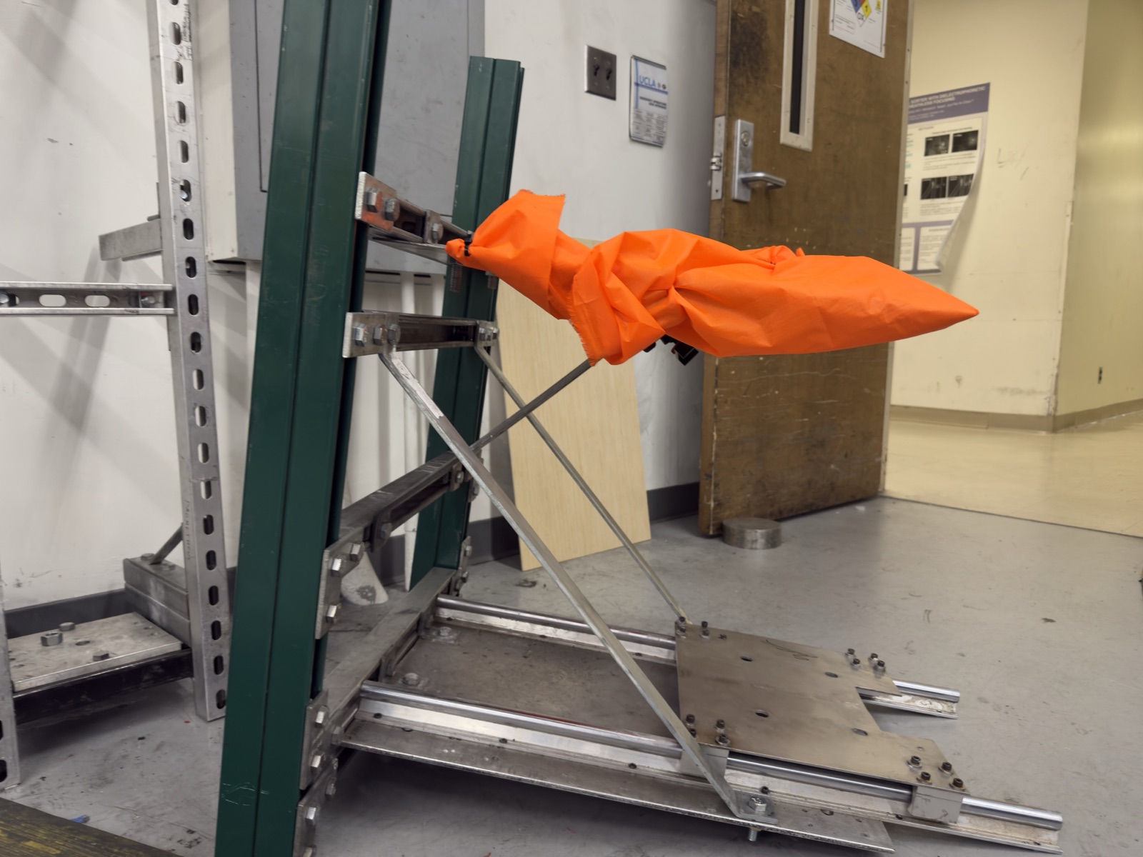 Completed test stand for the first SRAD static fire